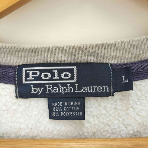 ポロバイラルフローレン Polo by RALPH LAUREN ポニー刺繍 裏起毛 クルーネックスウェット メンズ L