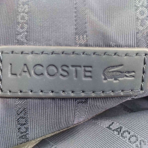 ラコステ LACOSTE L.12.12 CUIR ANIMAネームレタリングレザースマホウォレット メンズ