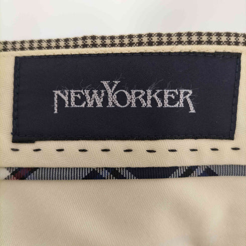 ニューヨーカー NEWYORKER ワンタックウールチェックパンツ メンズ 91