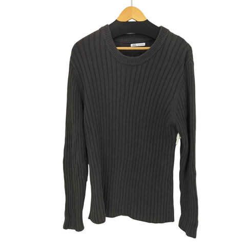 ザラ ZARA ワイドリブ L/S プルオーバーニット メンズ import:L