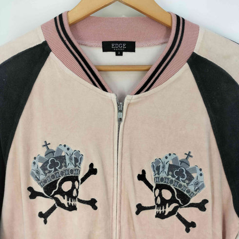 EDGE RUPERT スカル刺繍 ベロア トラックジャージ ジャケット メンズ JPN:2