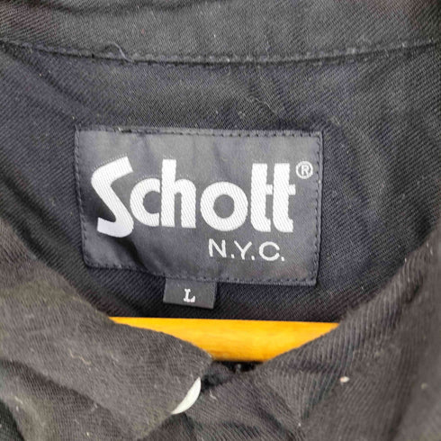 ショット Schott OPEN COLLAR SHIRT No.13 メンズ import:L
