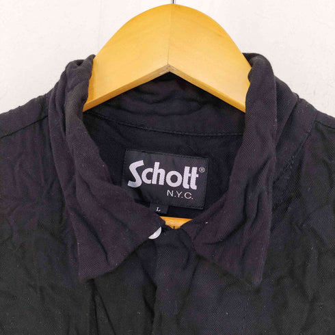 ショット Schott OPEN COLLAR SHIRT No.13 メンズ import:L