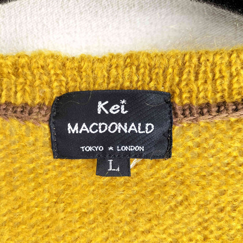 KEI MACDONALD 日本製 モヘア シャギー カーディガン メンズ JPN:L