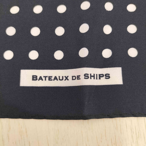 シップス SHIPS シルク ドットプリント スカーフ レディース