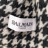 バルマンパリ BALMAIN PARIS 千鳥格子柄 ウール フリンジマフラー レディース