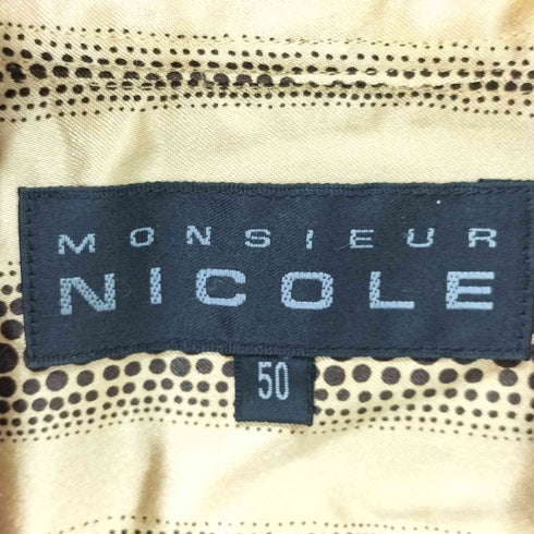 ニコル NICOLE OLD ドットストライプ ポリエステルシャツ メンズ JPN:50