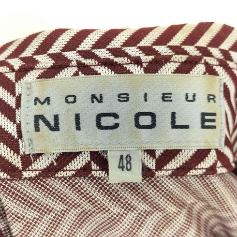 ニコル NICOLE OLD 総柄ポリエステルシャツ メンズ JPN:48