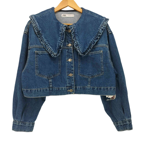 ザラ ZARA ピーターパンカラー デニム ジャケット レディース JPN:M