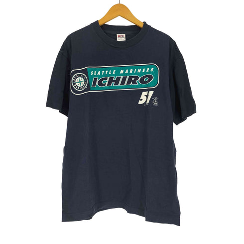 00S TRUE FAN メキシコ製 MLB ベースボールチームロゴ プリント クルーネックTシャツ 2001年製 メンズ import:L