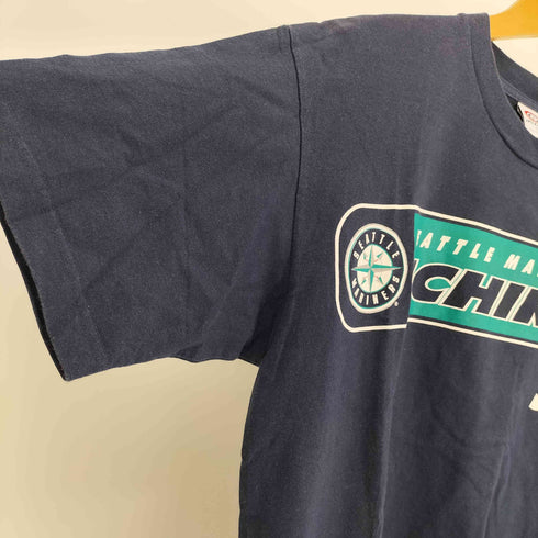 00S TRUE FAN メキシコ製 MLB ベースボールチームロゴ プリント クルーネックTシャツ 2001年製 メンズ import:L