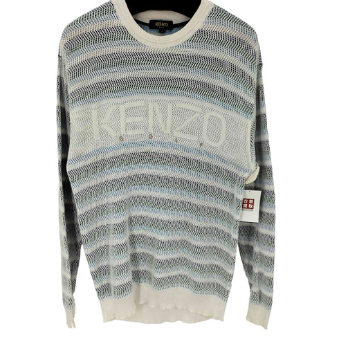 ケンゾーゴルフ KENZO GOLF フロントロゴ ボーダーニット メッシュ メンズ JPN:4