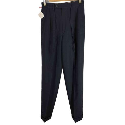エンポリオアルマーニ EMPORIO ARMANI 80-90s 2タック ウール100 テーパード スラックス メンズ 33