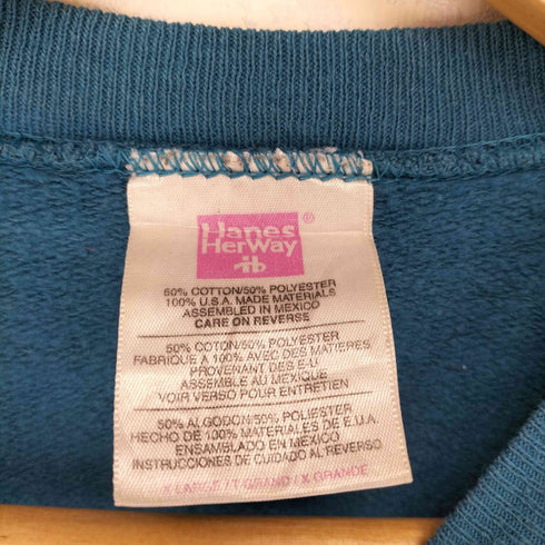 ヘインズ Hanes Her Way ARIZONAフロントプリントラグランスウェット メンズ JPN:XL