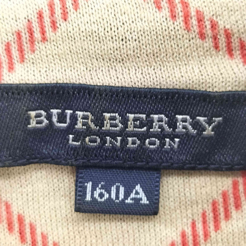 バーバリーロンドン BURBERRY LONDON ロゴ 刺繍 裏地 ノバチェック ハイネック カットソー レディース 160A