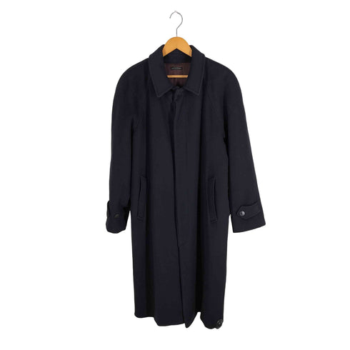 アニエスベーオム Agnes b.homme 90S フランス製 比翼ボタン カシミヤ混 ウール ステンカラーコート メンズ 1