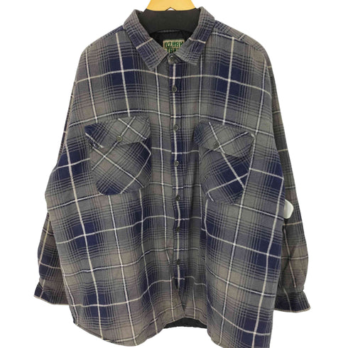 オザークトレイル OZARK TRAIL 90S ダブルポケットチェックシャツジャケット 裏地キルティング ビッグサイズ メンズ 3XL