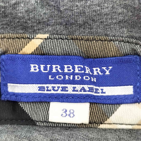 バーバリーブルーレーベル BURBERRY BLUE LABEL ロゴ 刺繍 半袖 ショート ワンピース レディース EUR:38