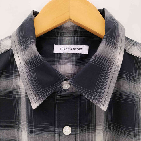フリークスストア FREAKS STORE リラックスフィット ショートスリーブ レギュラーカラー オンブレチェックシャツ メンズ JPN:M