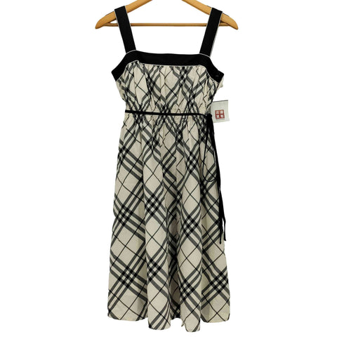 バーバリーブルーレーベル BURBERRY BLUE LABEL 白ノバチェック ノースリーブ ワンピース レディース EUR:38