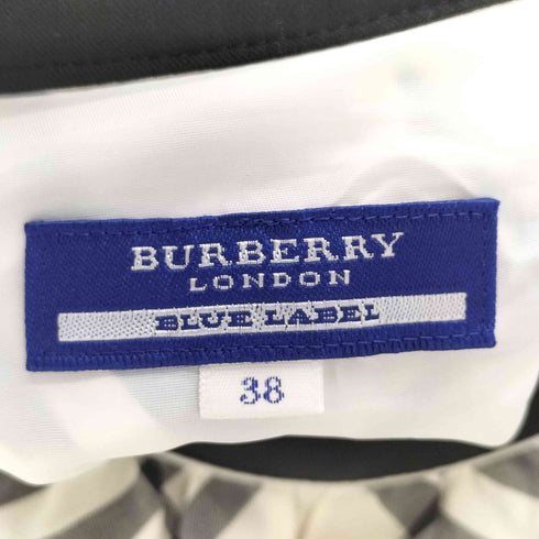 バーバリーブルーレーベル BURBERRY BLUE LABEL 白ノバチェック ノースリーブ ワンピース レディース EUR:38