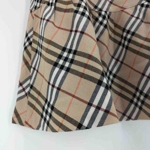 バーバリーブルーレーベル BURBERRY BLUE LABEL ノバチェック ベルベットリボン ノースリーブ ワンピース レディース EUR:38