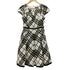 バーバリーブルーレーベル BURBERRY BLUE LABEL 白ノバチェック パフスリーブ ワンピース レディース EUR:38