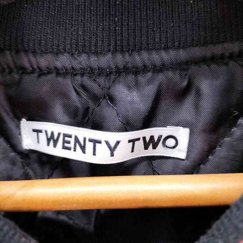 TWENTY TWO クロップドレザーボンバージャケット ボリュームスリーブ メンズ FREE