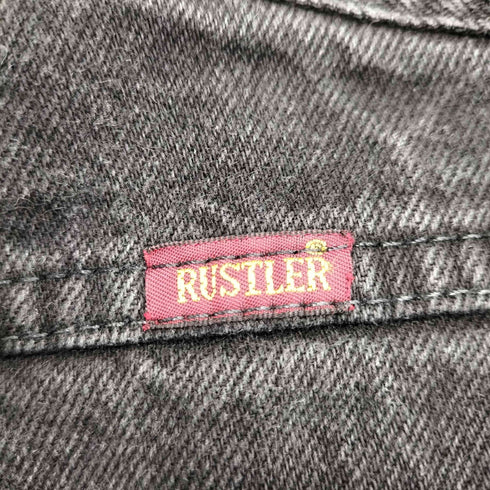 ラスラー RUSTLER ジップフライブラックデニムパンツ メンズ 32 34