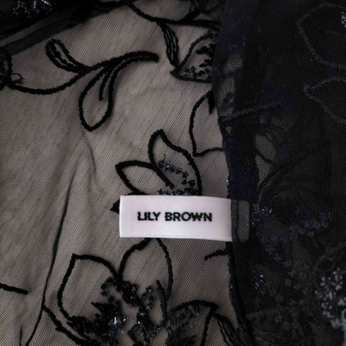 リリーブラウン Lily Brown フラワー刺繍 レースワンピース レディース