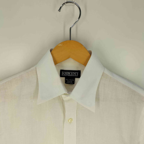 ランズエンド LANDS END 90S 半袖リネンシャツ メンズ JPN:M
