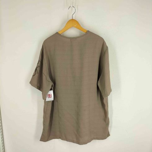 BIG & TALL ヘンリーネック トカゲデザイン S/S カットソー メンズ