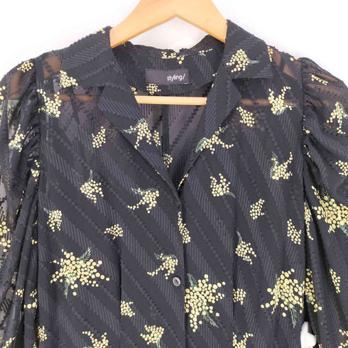 スタイリング styling 花柄 キャミインナーワンピ付き シフォンワンピース レディース JPN:1