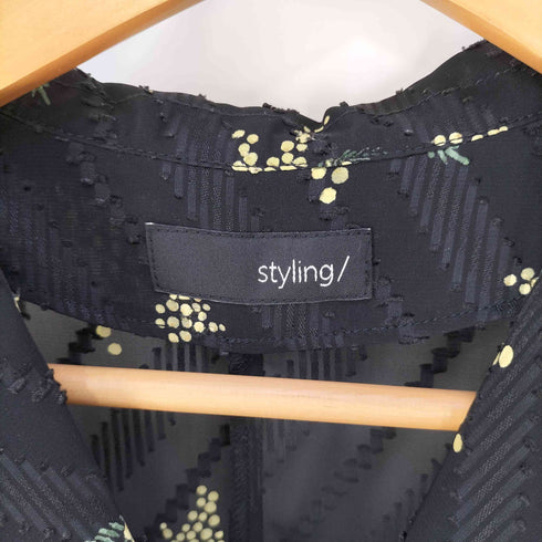 スタイリング styling 花柄 キャミインナーワンピ付き シフォンワンピース レディース JPN:1