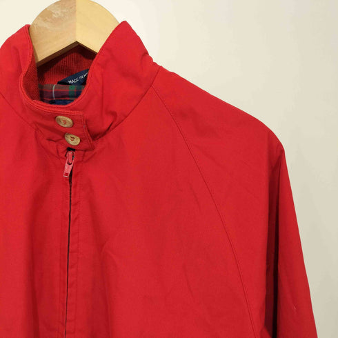 ランズエンド LANDS END 旧タグ 裏地チェック柄 スイングトップ ジップアップジャケット レディース import:M