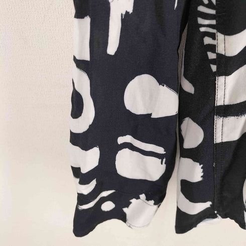 ザラ ZARA レーヨン 総柄 長袖シャツ メンズ M