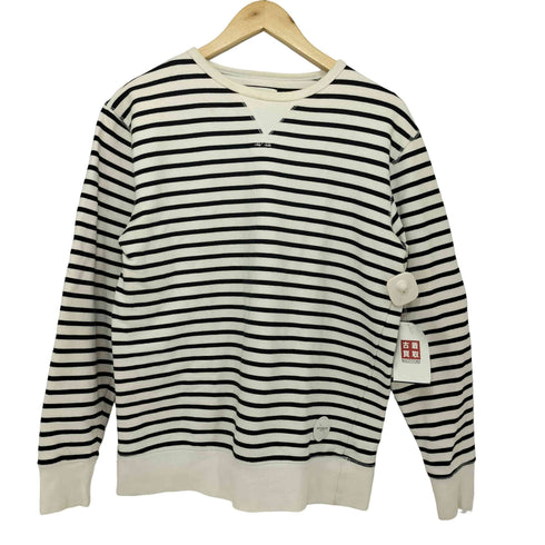 サタデーズサーフニューヨーク SATURDAYS SURF NYC Bowery” スウェットシャツ ボーダー メンズ SMALL