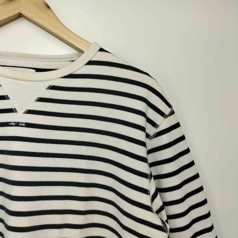 サタデーズサーフニューヨーク SATURDAYS SURF NYC Bowery” スウェットシャツ ボーダー メンズ SMALL