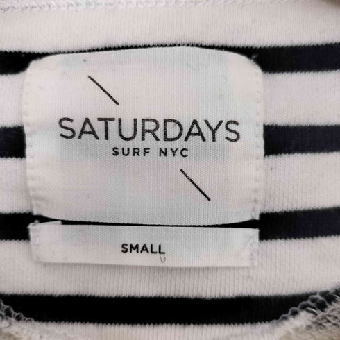 サタデーズサーフニューヨーク SATURDAYS SURF NYC Bowery” スウェットシャツ ボーダー メンズ SMALL