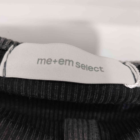 ミームセレクト me+em select ダブルリボンオフショルダーリブショートカーディガン レディース FREE