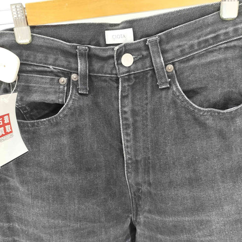 シオタ CIOTA スビンコットン13.5ozハイウエストデニムパンツ レディース 28