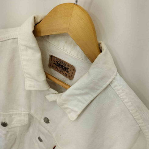 リーバイス Levis 80S 日本製 70649-5051 ホワイトデニム トラッカージャケット オレンジタブ 89年製 メンズ import:L
