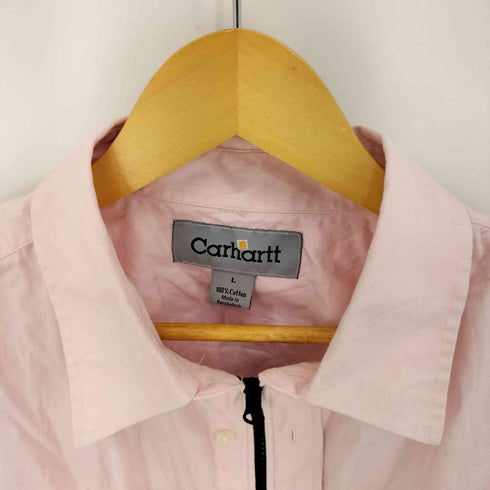 カーハート Carhartt S/S ジップアップ クロップドシャツ レディース import:L