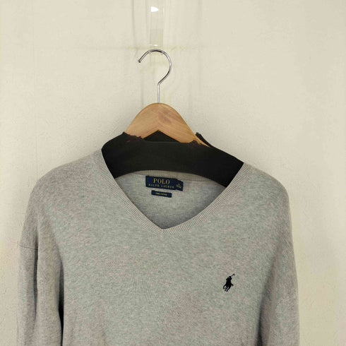 ポロラルフローレン POLO RALPH LAUREN PIMA COTTON スモールポニー刺繍 Vネックコットンニット メンズ import:M