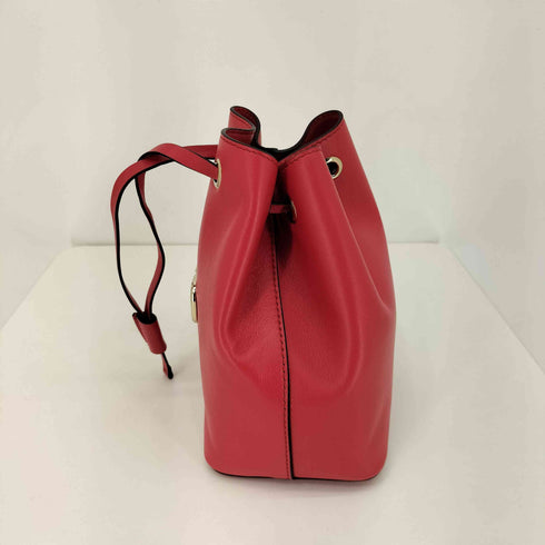 ヴァレンティノガラヴァーニ VALENTINO GARAVANI MADE IN ITALY ロゴ レザー 巾着ハンドポーチ レディース