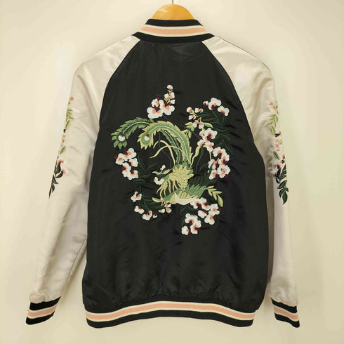 花柄 リバーシブル スカジャン レディース import:M