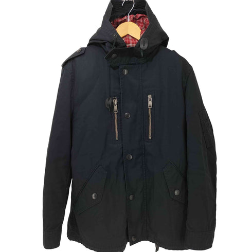 バーバリーブラックレーベル BURBERRY BLACK LABEL 裏地チェック ライナー付きジャケット レディース LL