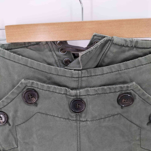 ディースクエアード DSQUARED2 サイドジップ バックレースクロップドパンツ フロントボタン メンズ FR:38-40