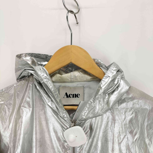 アクネ Acne ナイロンメタリックジップアップパーカー レディース 34