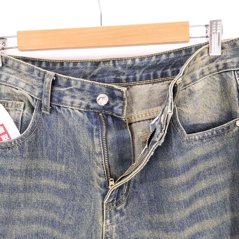 ヴィンテージ加工 フレアデニムパンツ メンズ JPN:M
